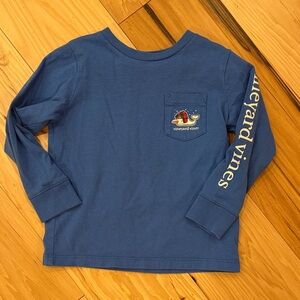 Vineyard Vines Kids Long Sleeve Tee in Blue
